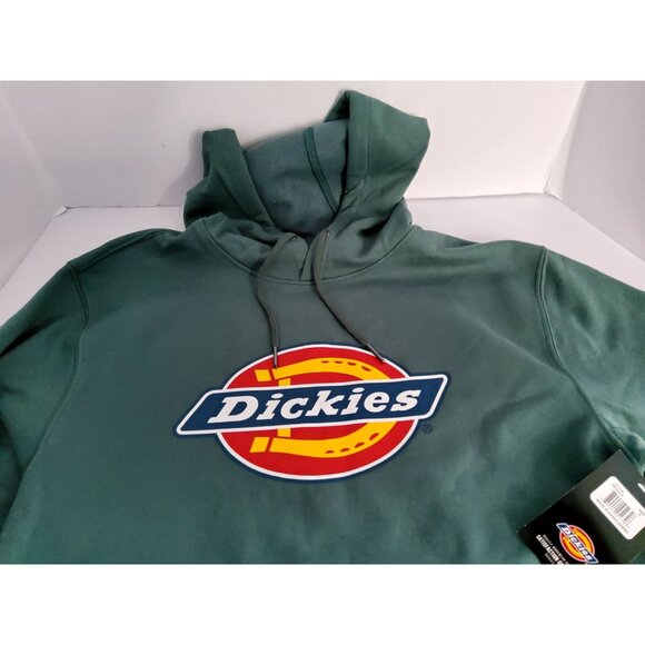 Dickies Green Pullover Hoodie With Logo Graphic Front S - Picture 4 of 7
